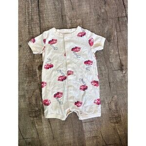 Boys fire truck romper